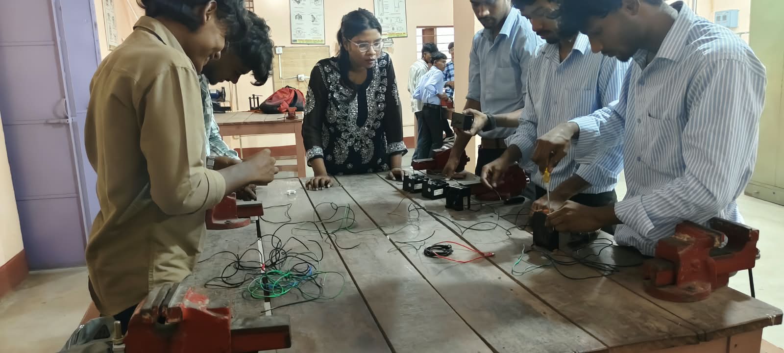 Electrical laboratory practical training at Bharat ITC